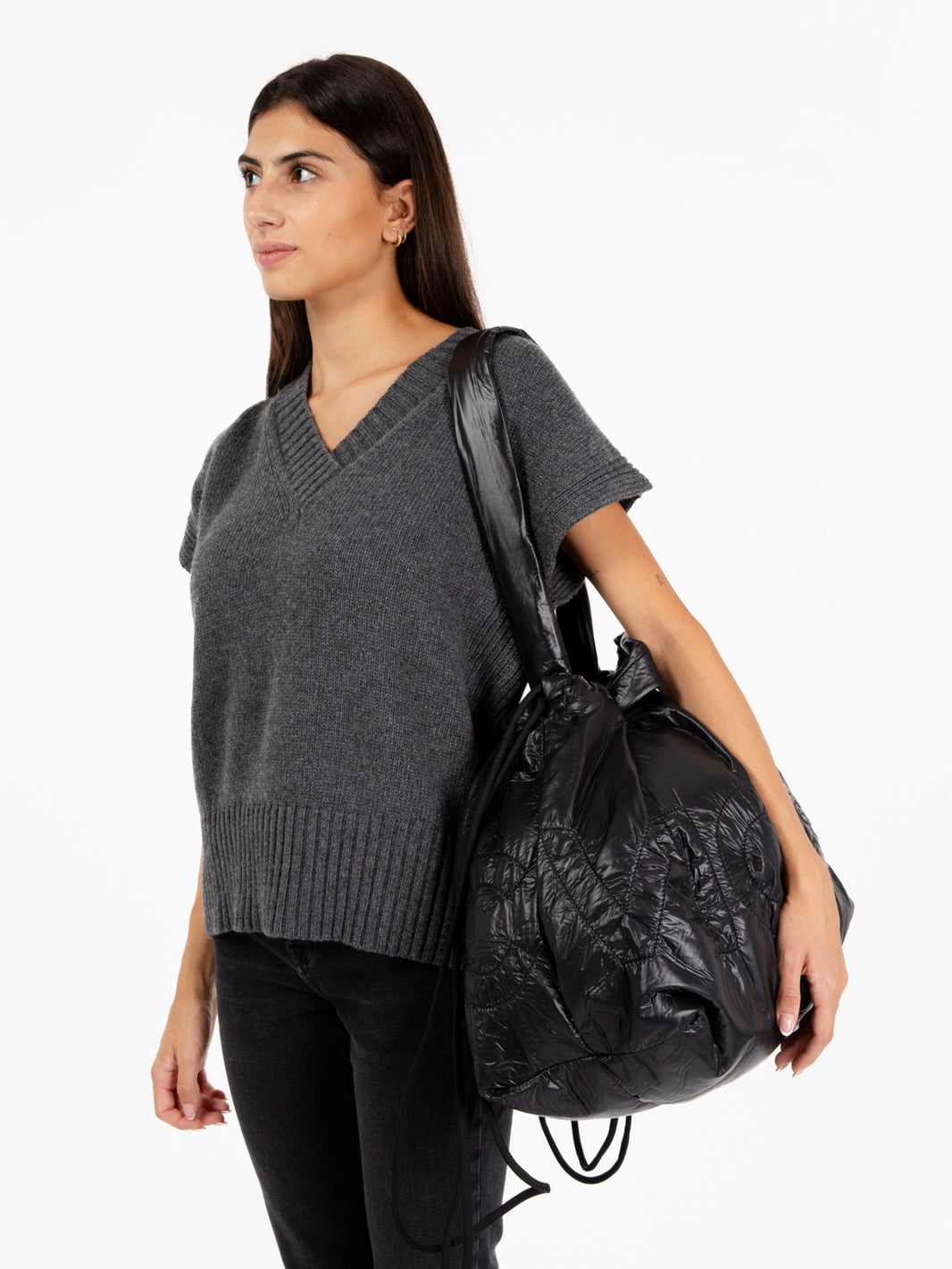 Borsa Paddington in nylon nera