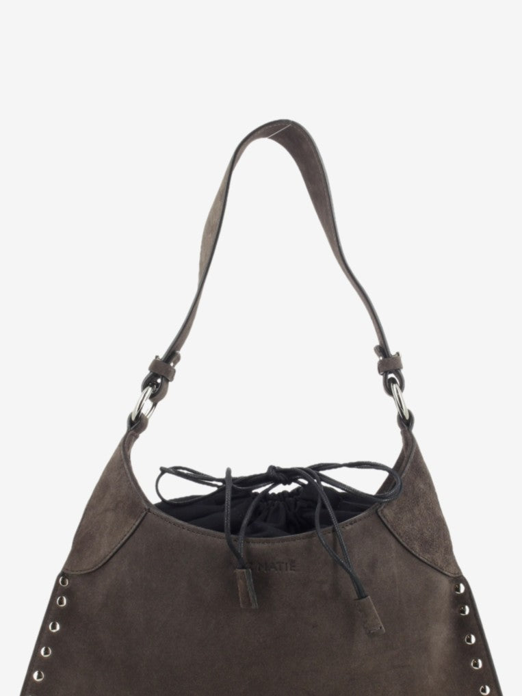 Borsa Velour in suede brown