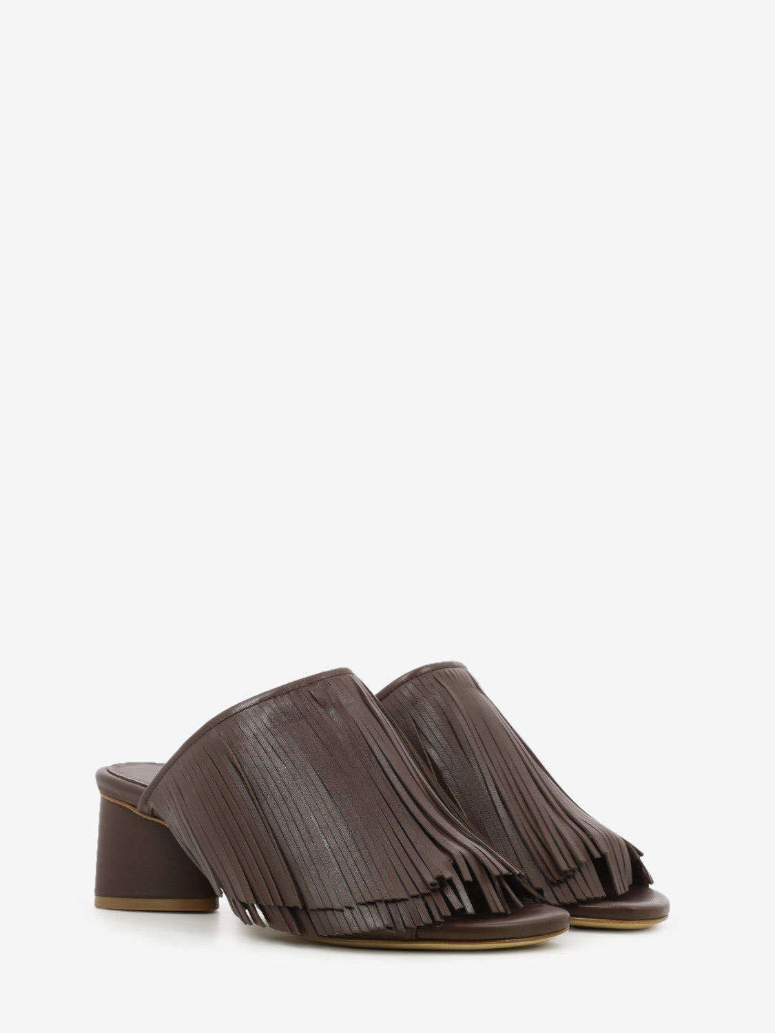 Sandali Baron con frange brown