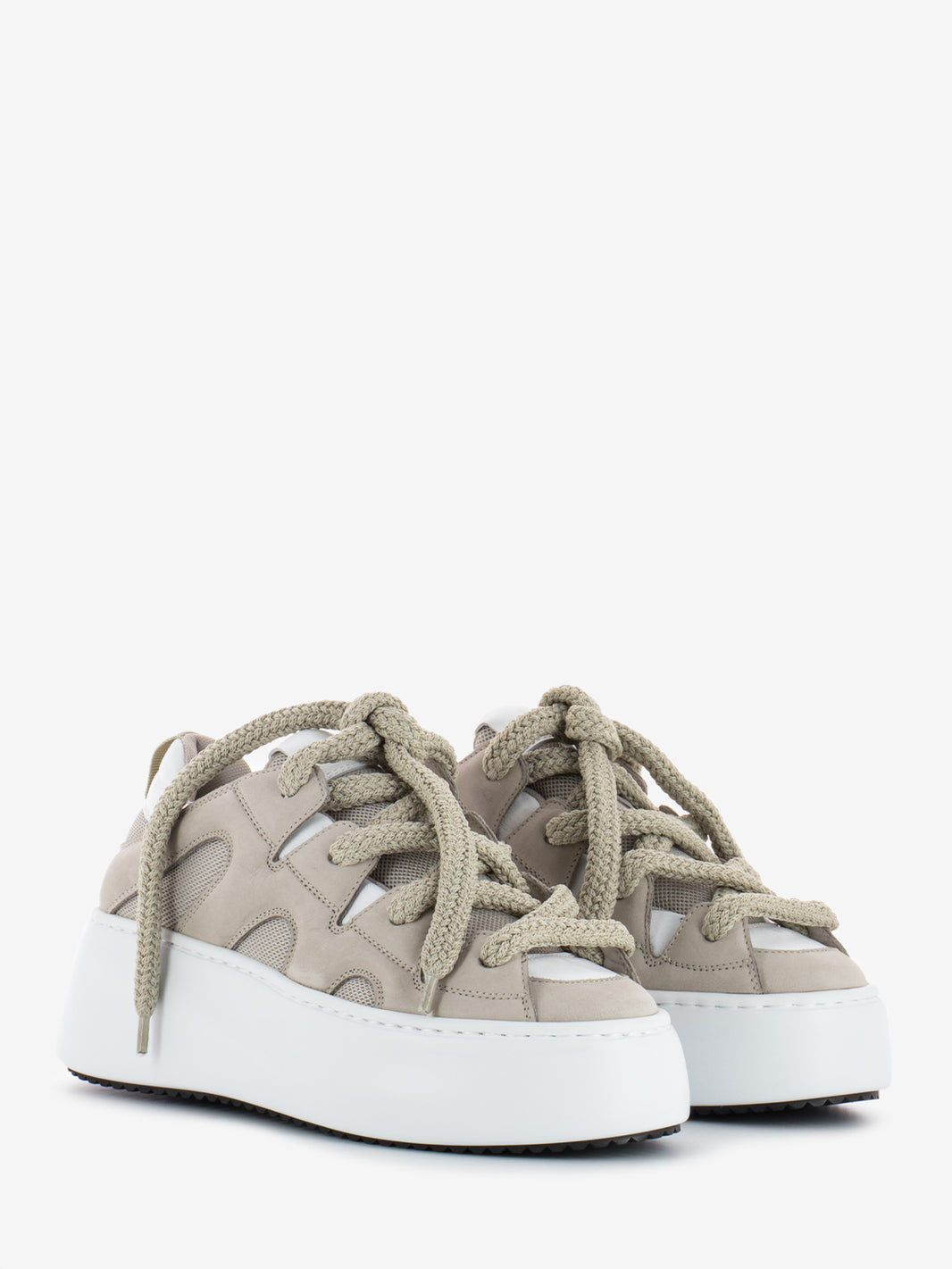 Sneakers Wave con Platform beige / nero