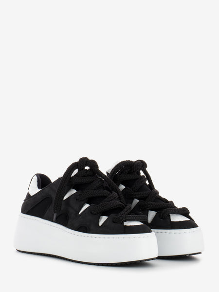 Sneakers Wave con Platform nero / bianco