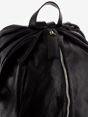 VIC MATIE' - Zaino con zip centrale in pelle nero