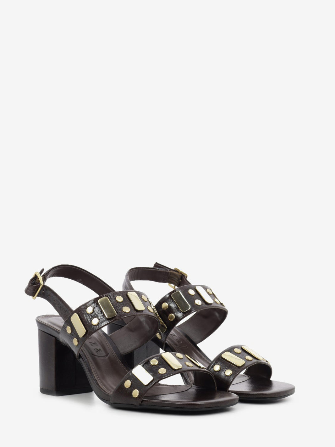 Dark brown heel sandal