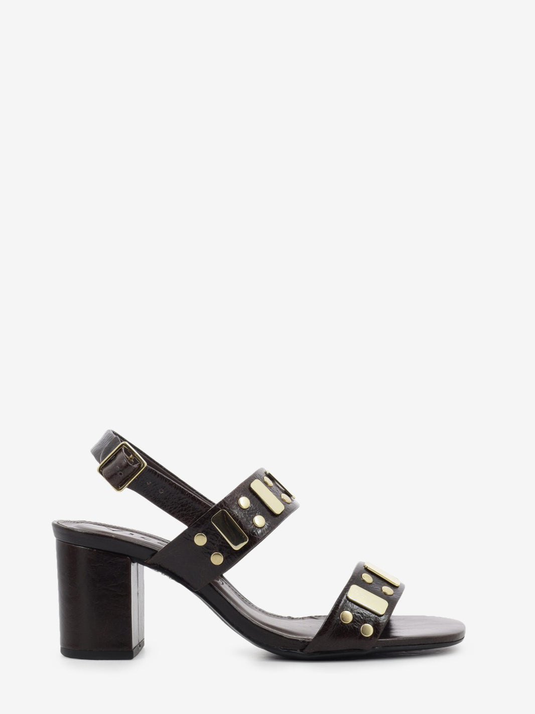 Dark brown heel sandal