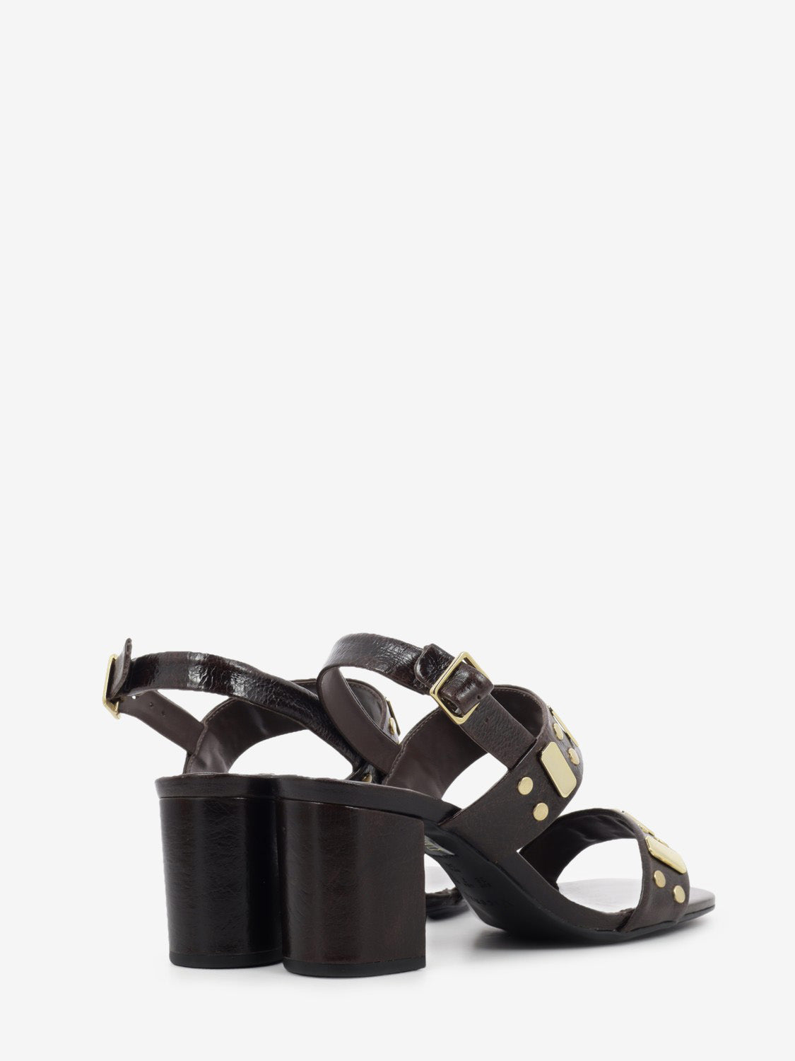 Dark brown heel sandal