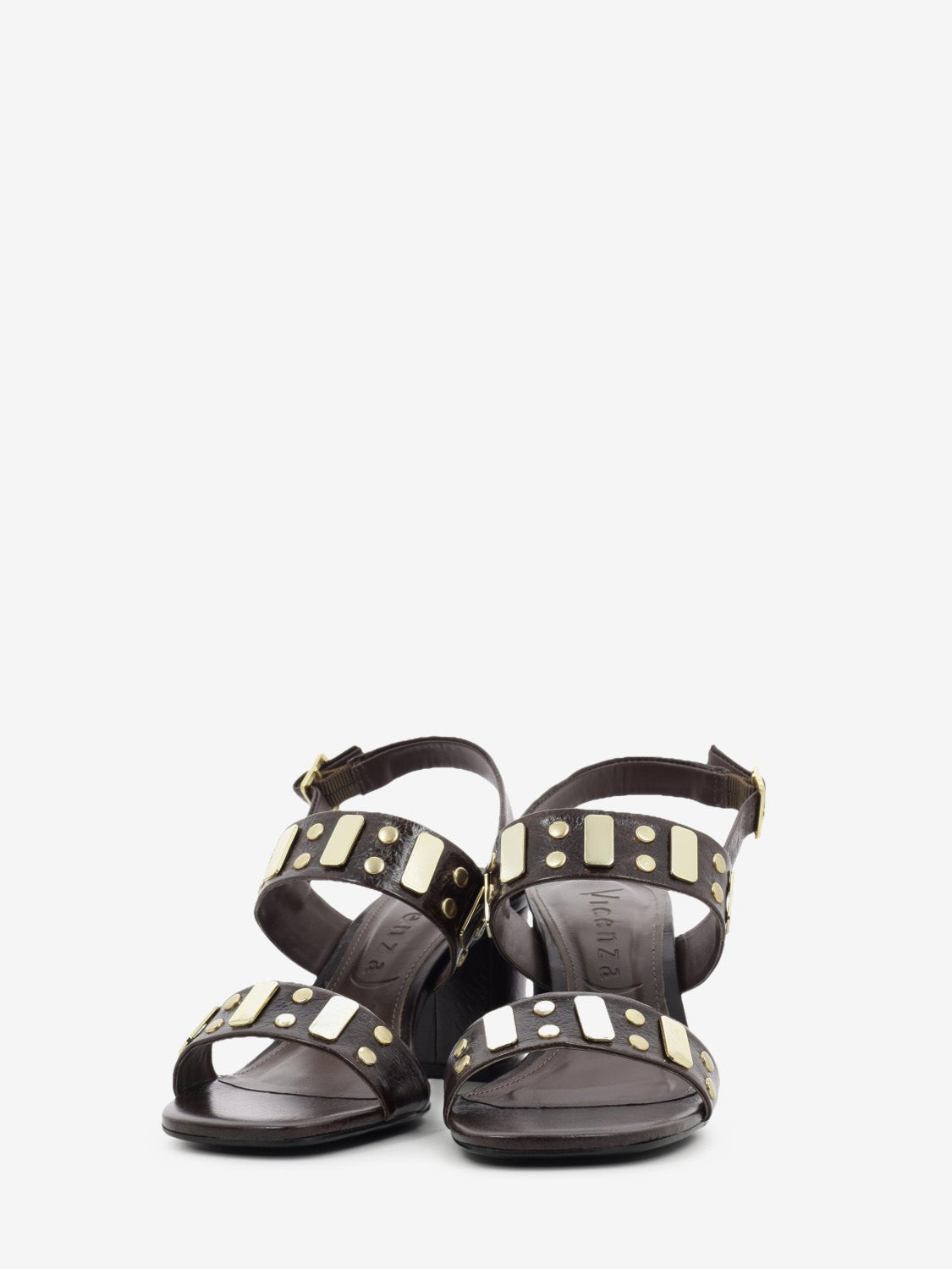 Dark brown heel sandal