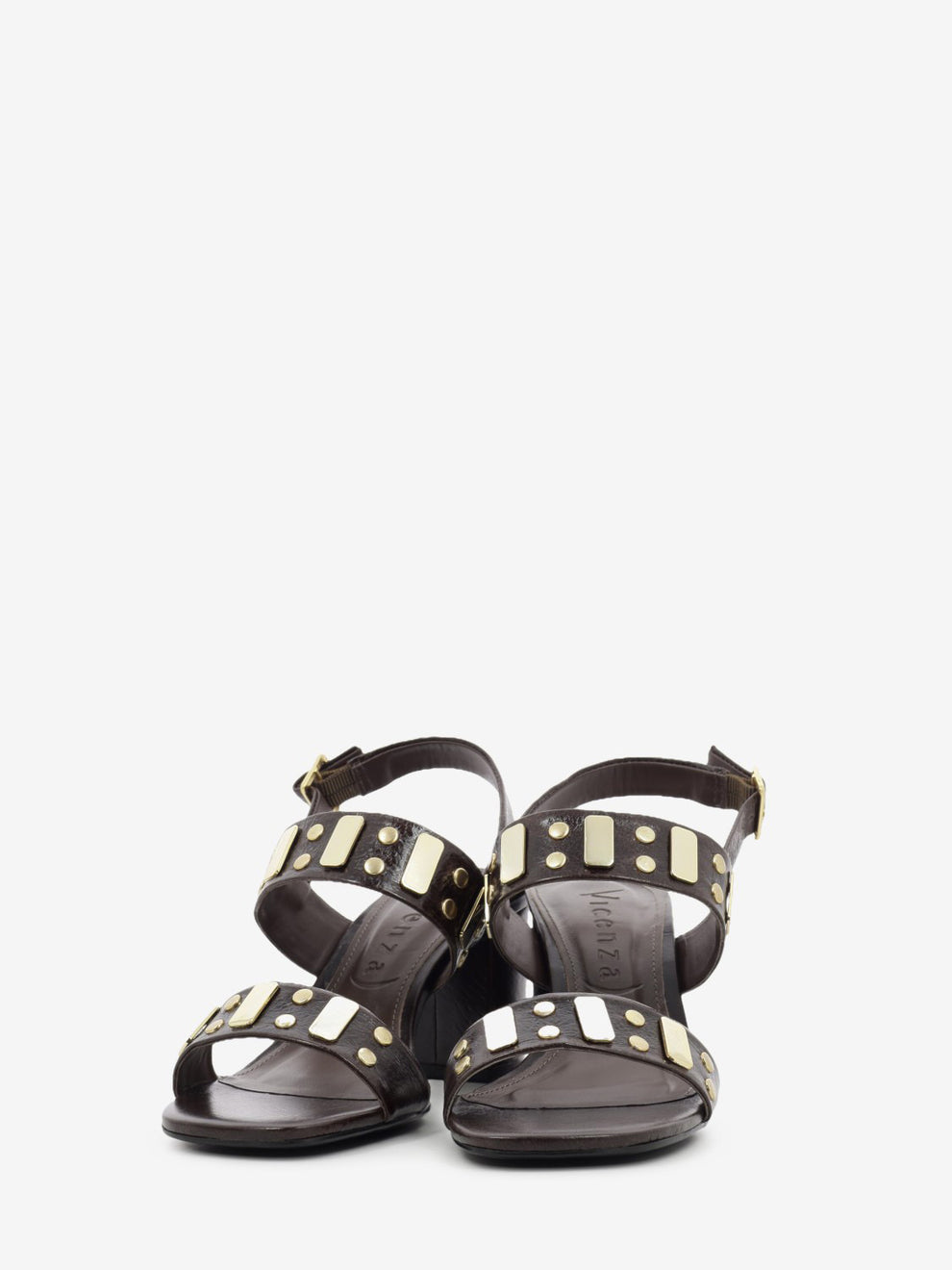 Dark brown heel sandal