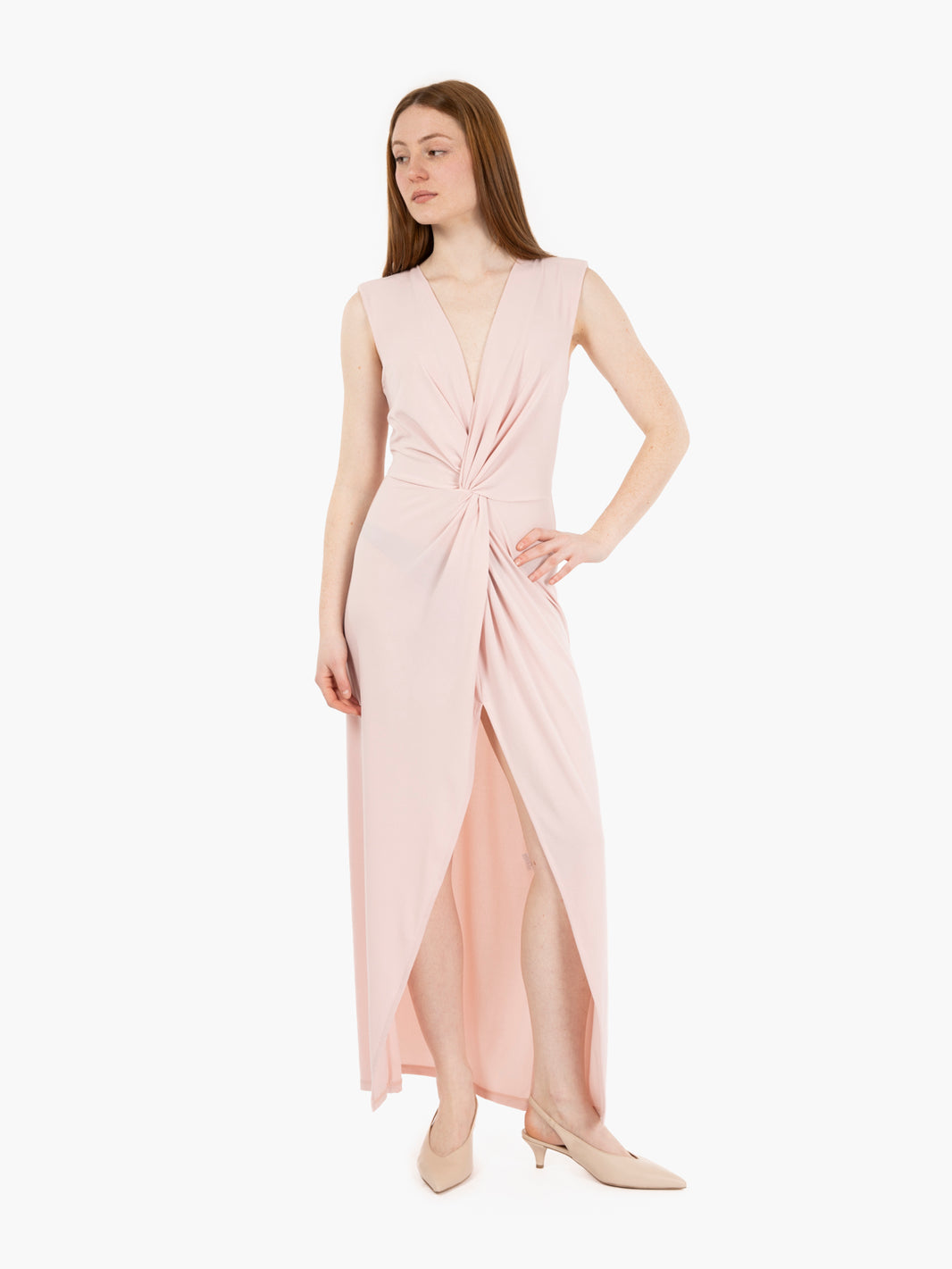 Abito senza maniche rosa