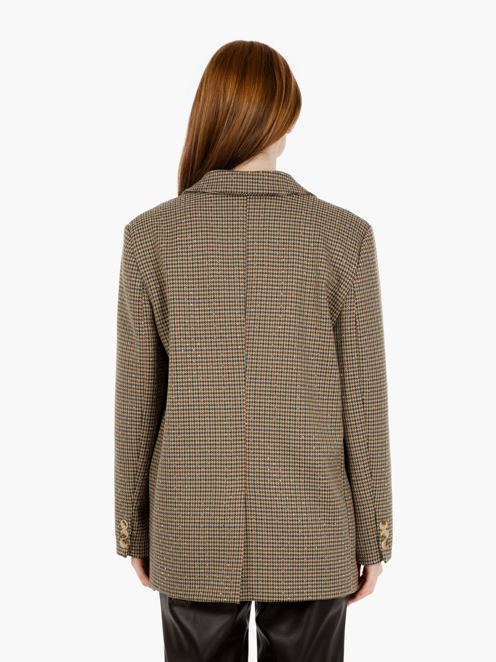 Blazer con strass pied de poule multicolor