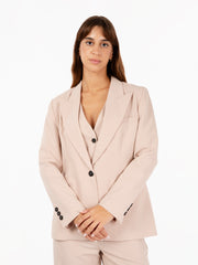 VICOLO - Blazer monopetto cipria