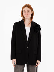 VICOLO - Blazer over con spilla nero