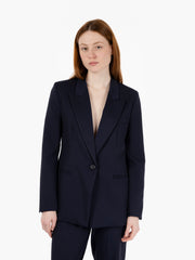VICOLO - Blazer rever a punta blu