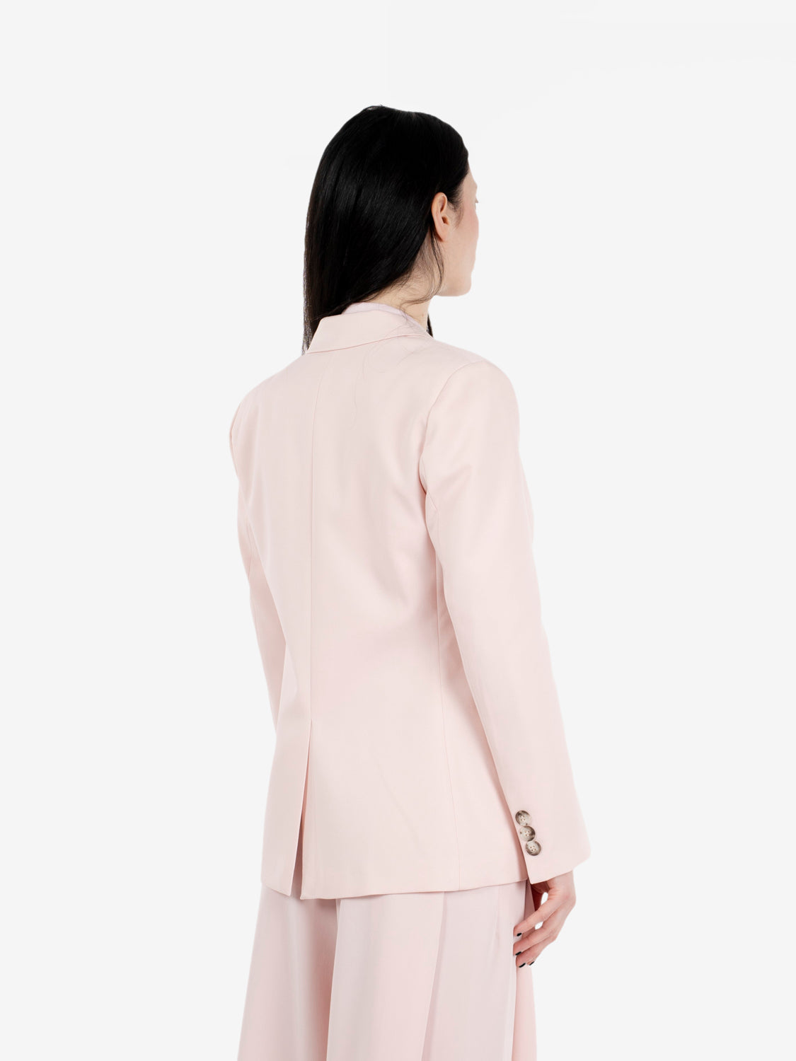 Pink peak lapel blazer