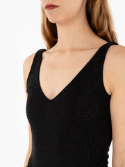 VICOLO - Body con strass nero