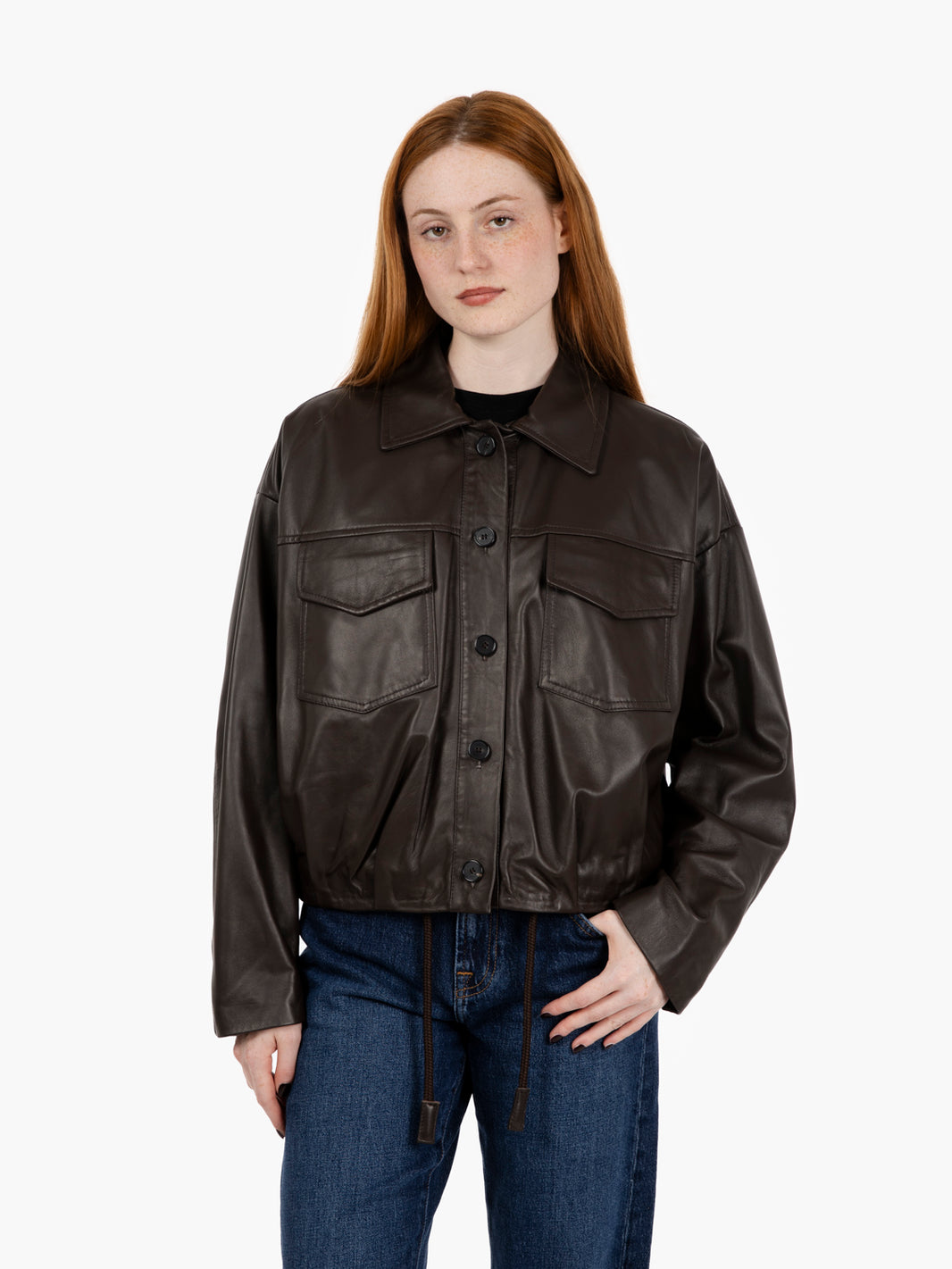 Bomber in pelle moro