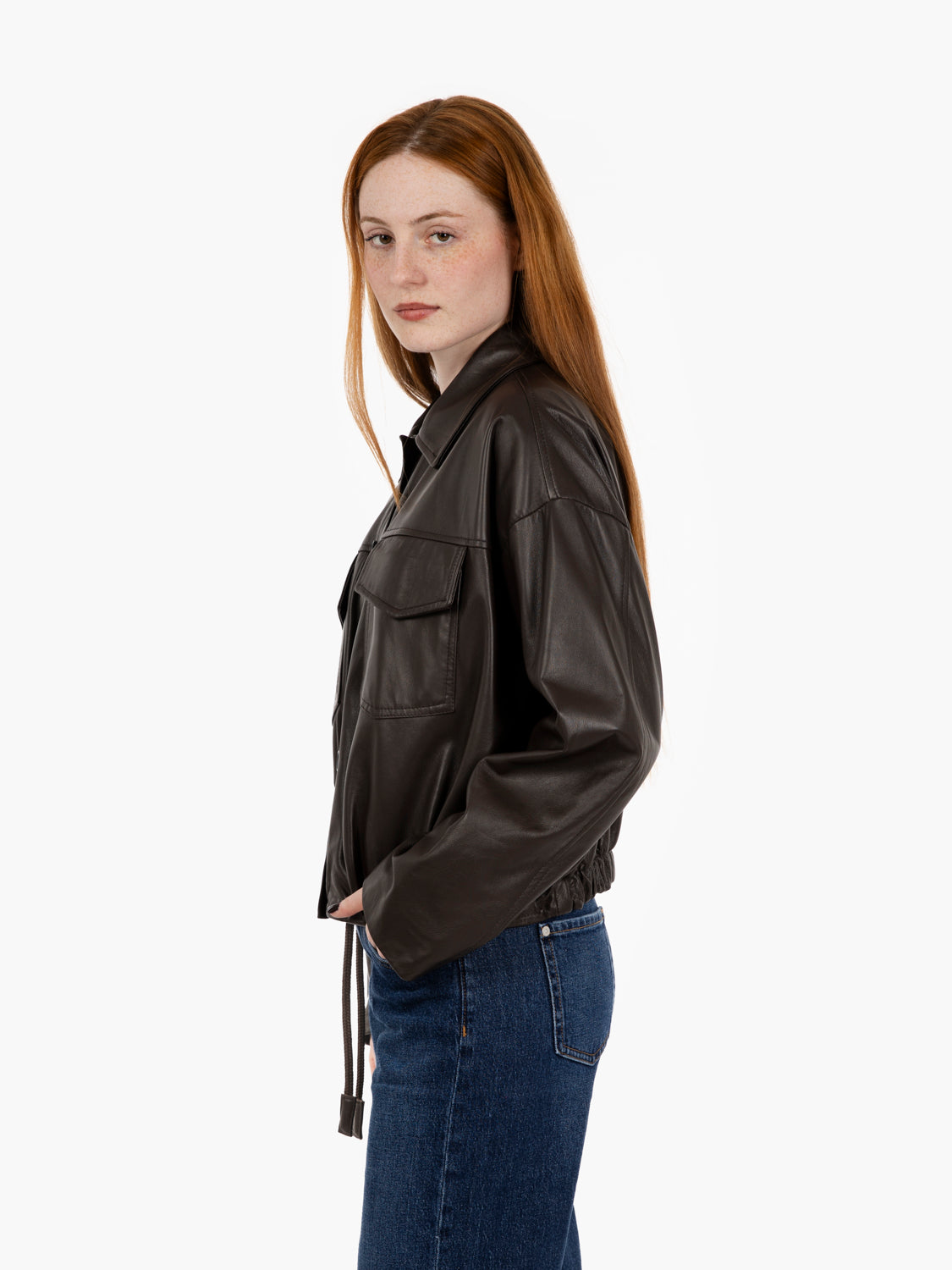 Bomber in pelle moro
