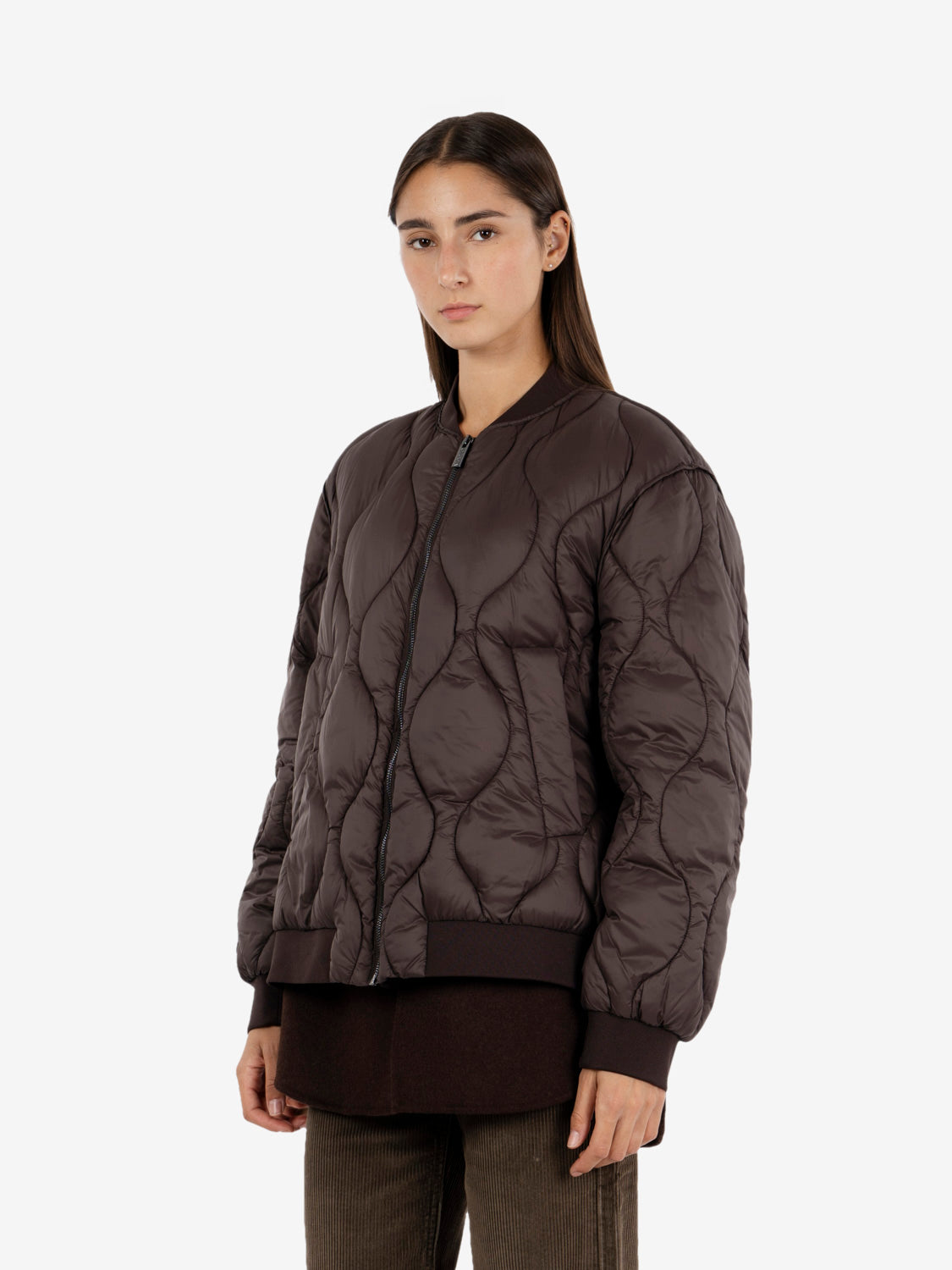 Bomber trapuntato con inserto fondente