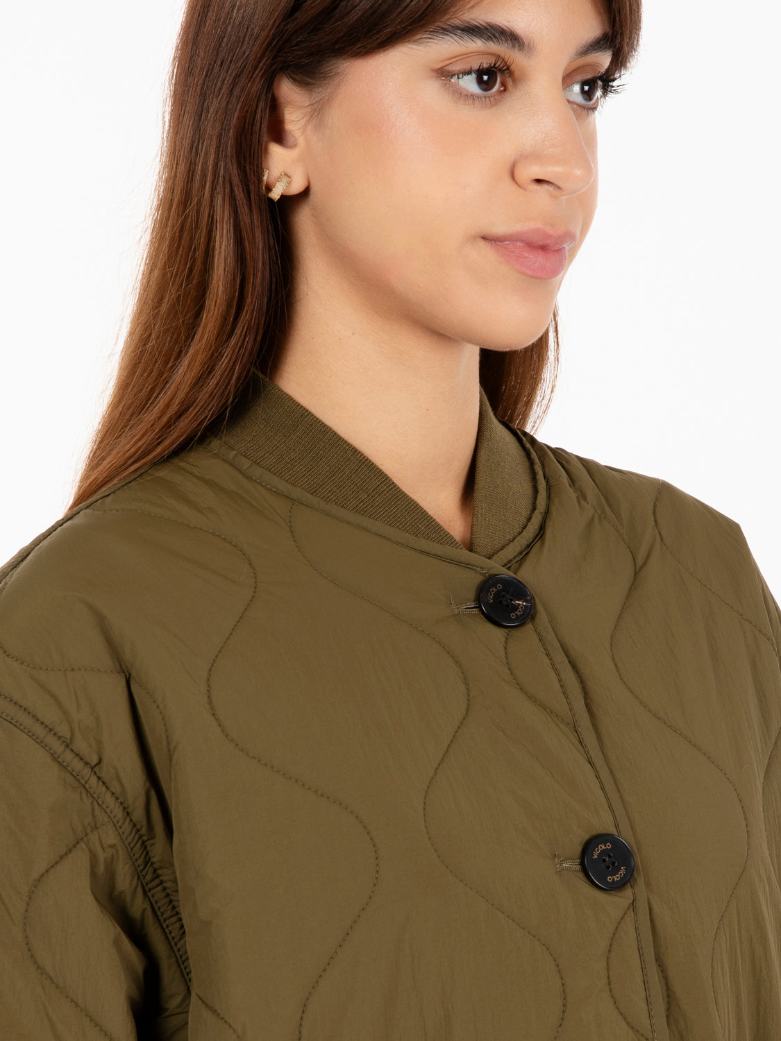 Bomber trapuntato verde