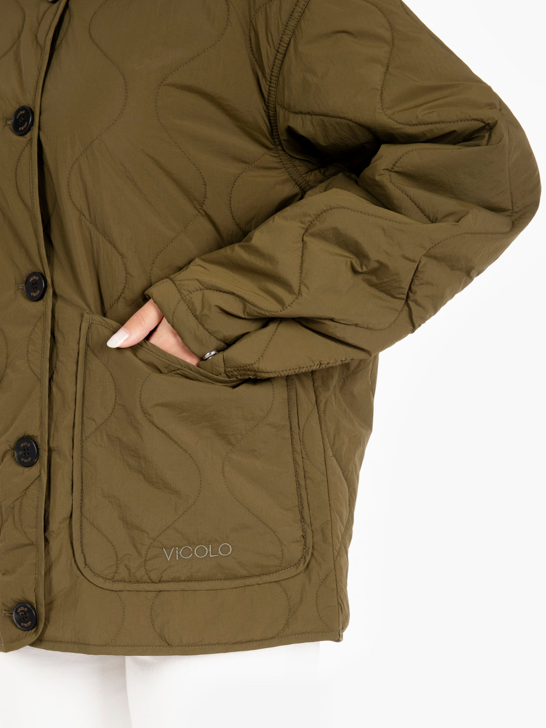Bomber trapuntato verde