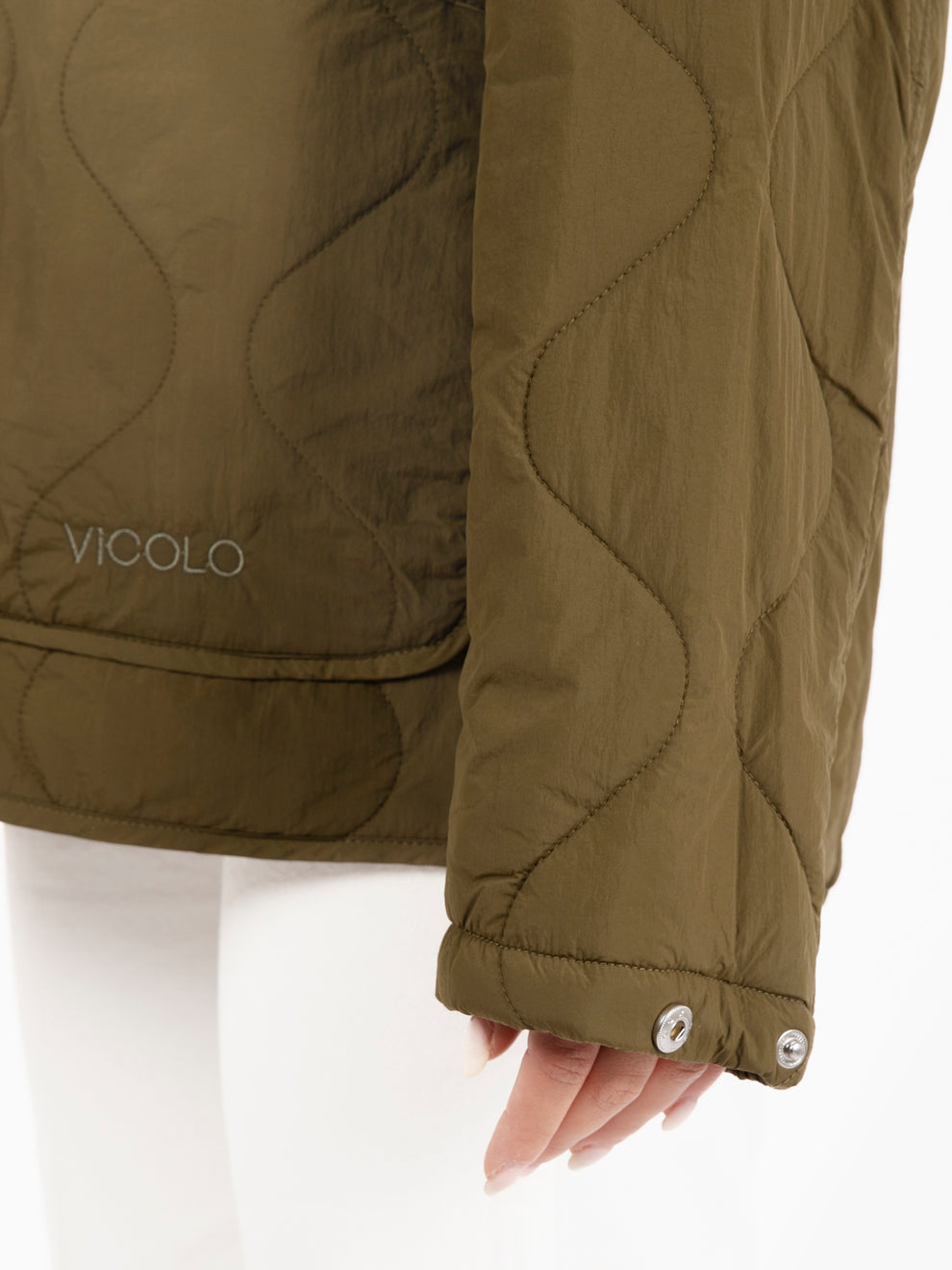 Bomber trapuntato verde
