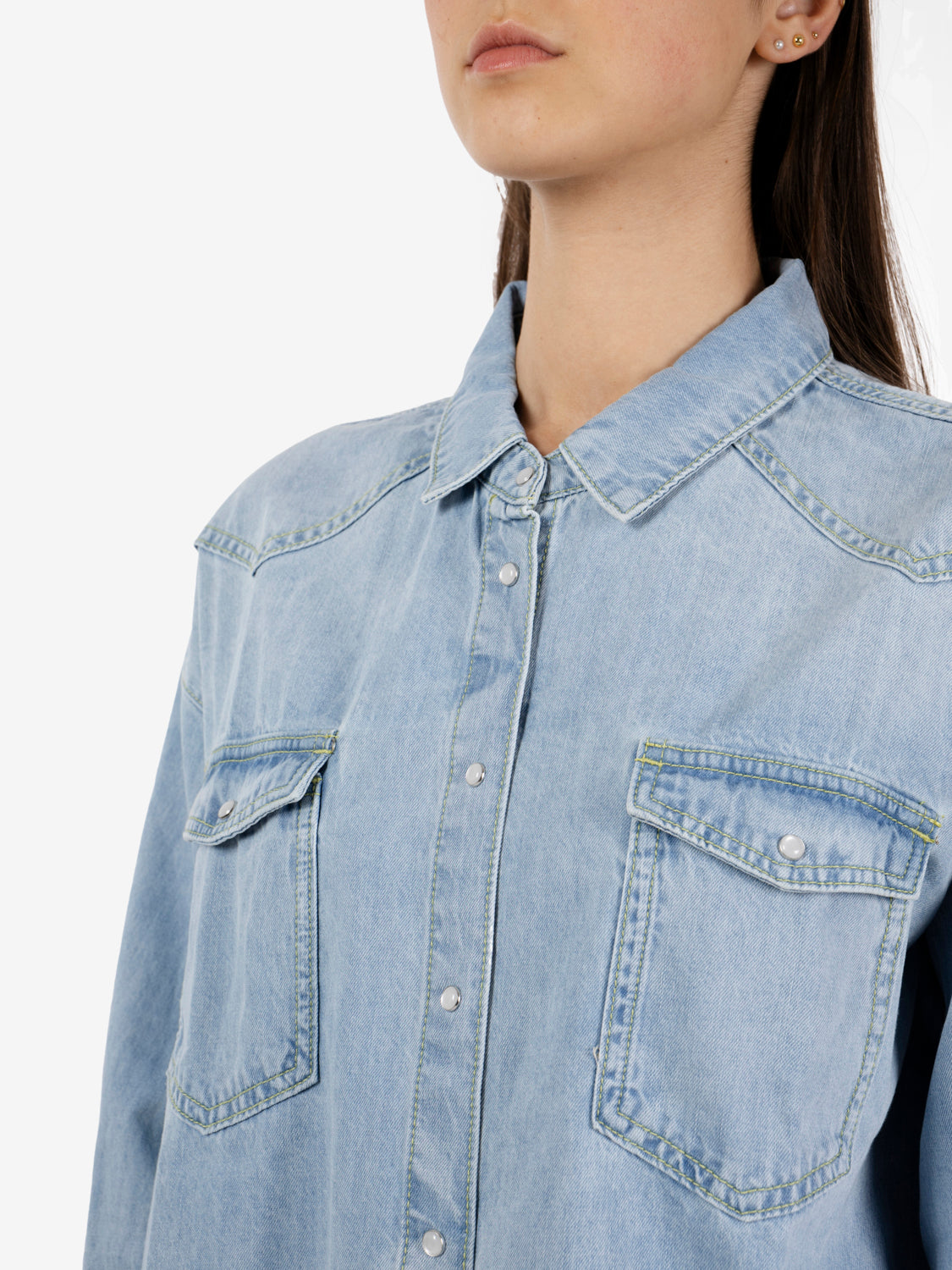 Melina light blue denim shirt