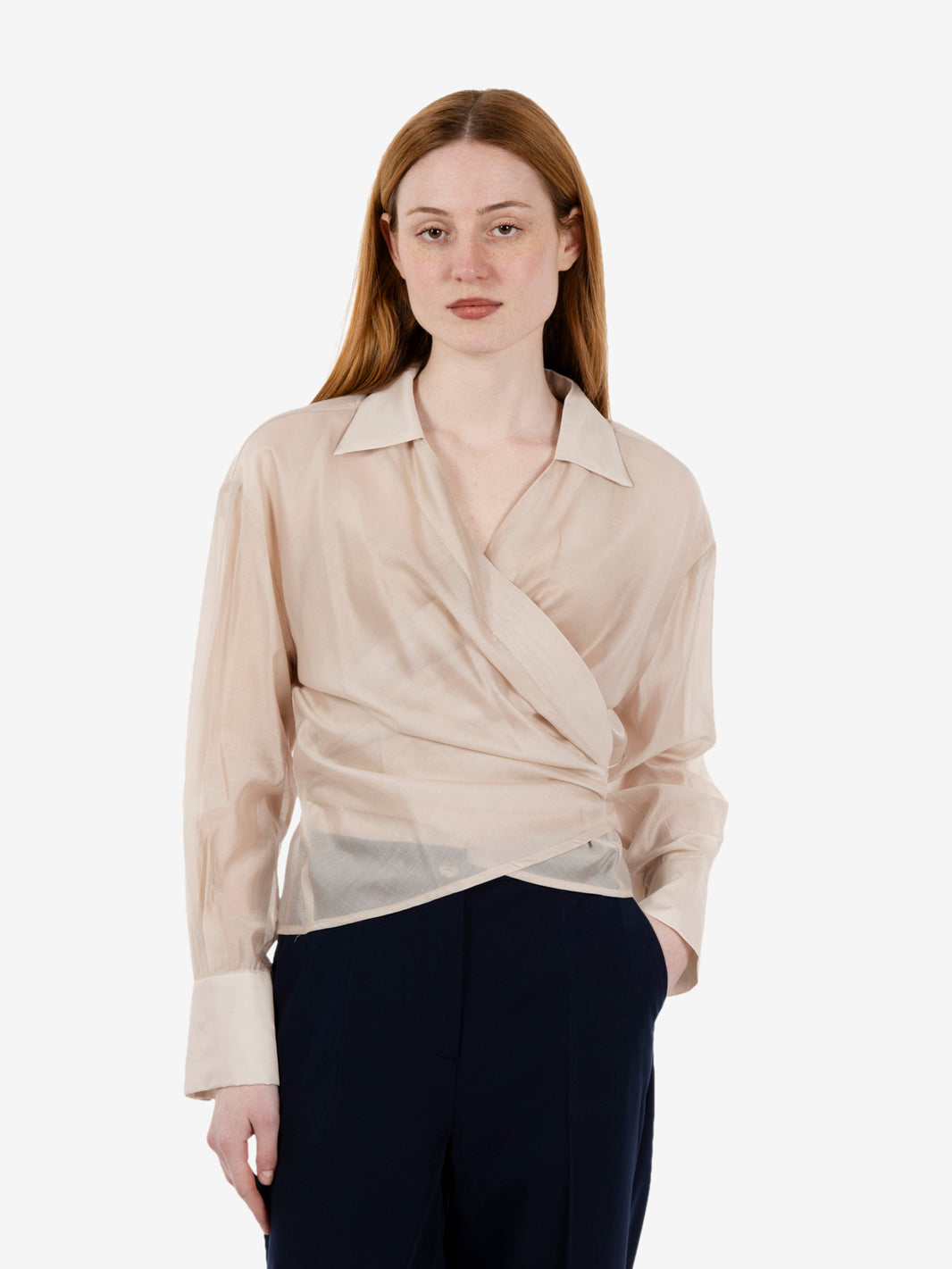 Camicia incrociata mandorla