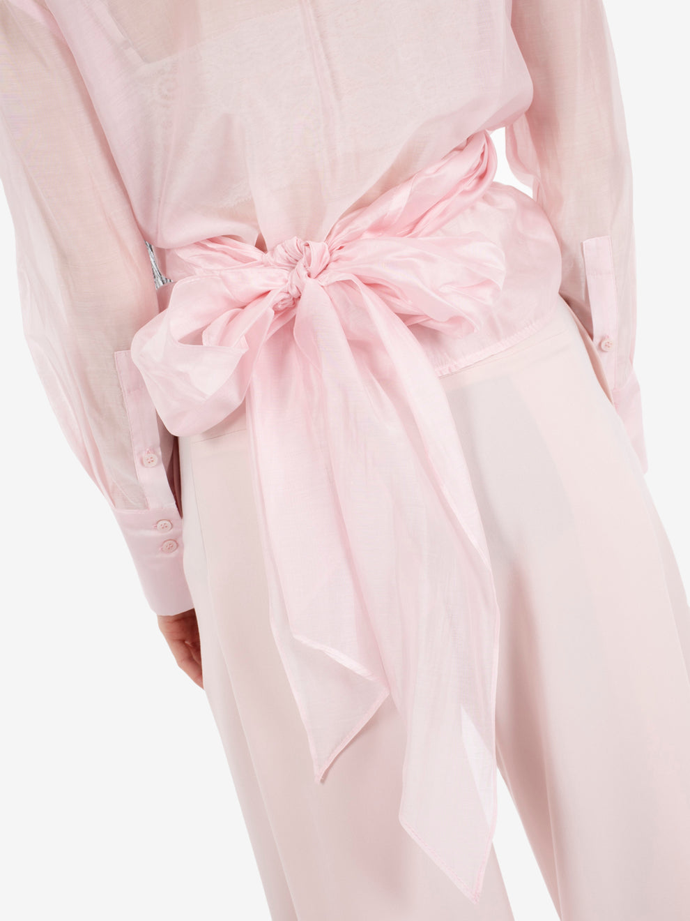 Camicia incrociata rosa