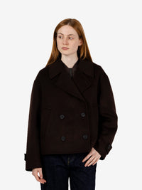 Cappotto corto con gilet fondente