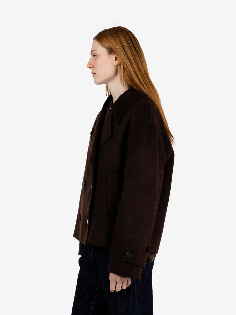 Cappotto corto con gilet fondente