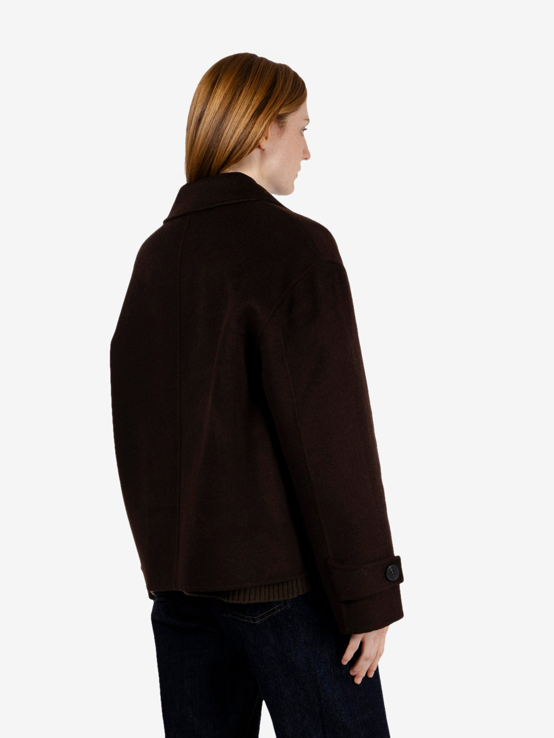 Cappotto corto con gilet fondente
