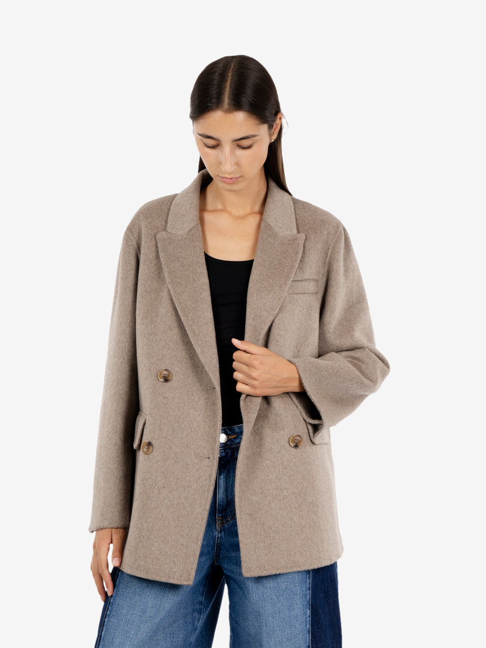 Short grey cloth coat