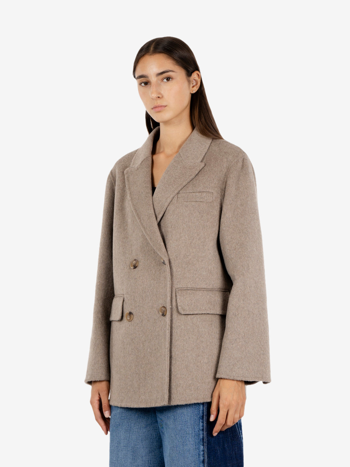Short grey cloth coat