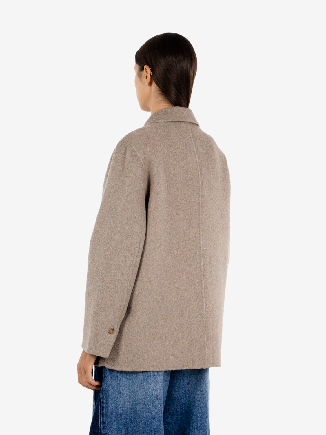 Short grey cloth coat