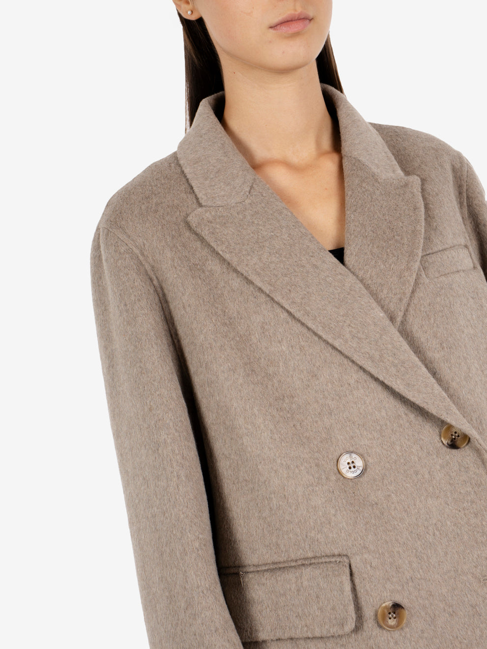 Short grey cloth coat