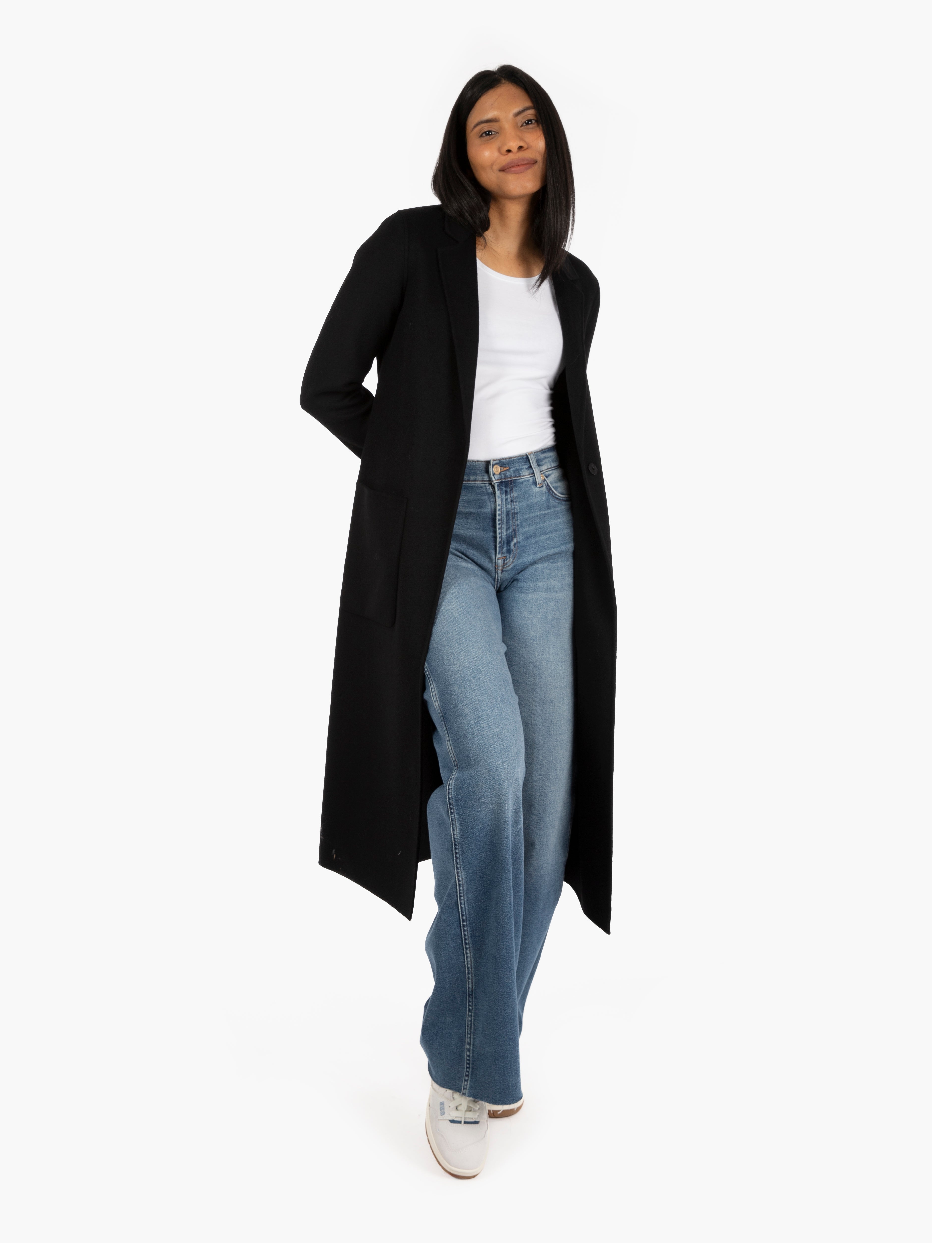 Cappotto Classico Cappotto Lungo Nero Vicolo Cappotto Nero