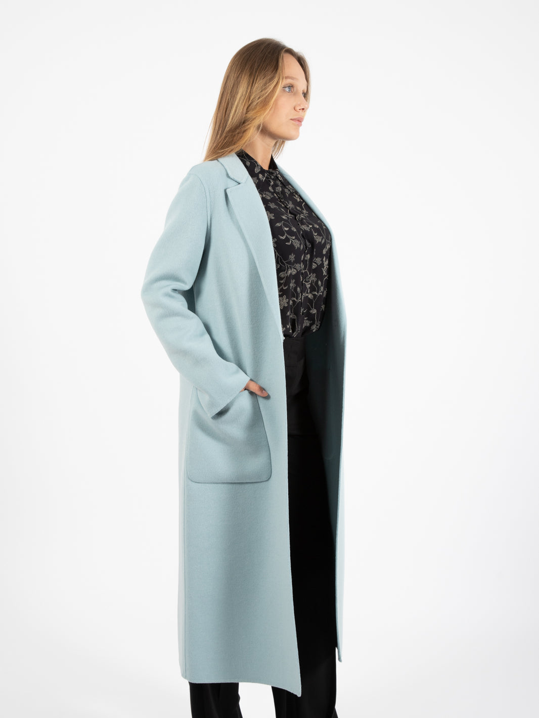 Cappotto lungo stretto polvere