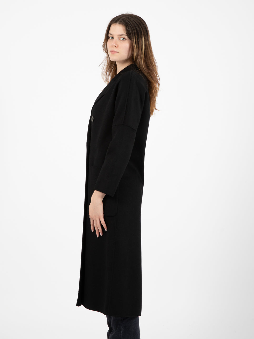 Cappotto over doppiopetto nero