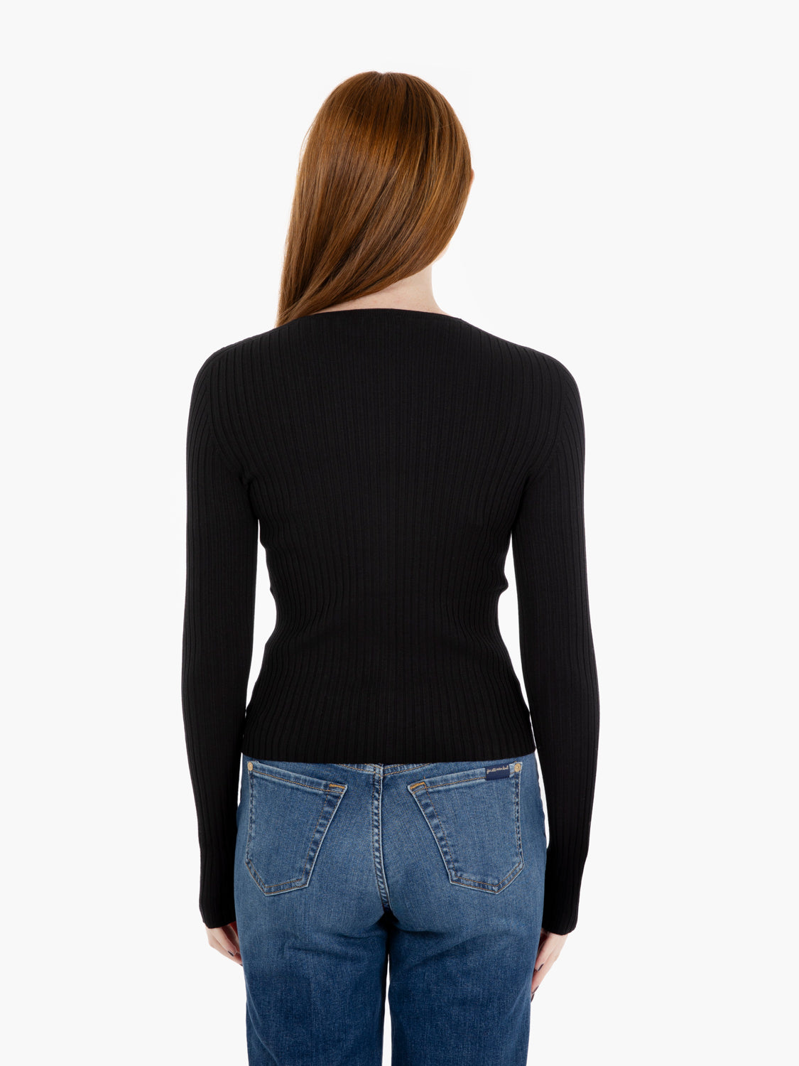 Black ribbed cardigan