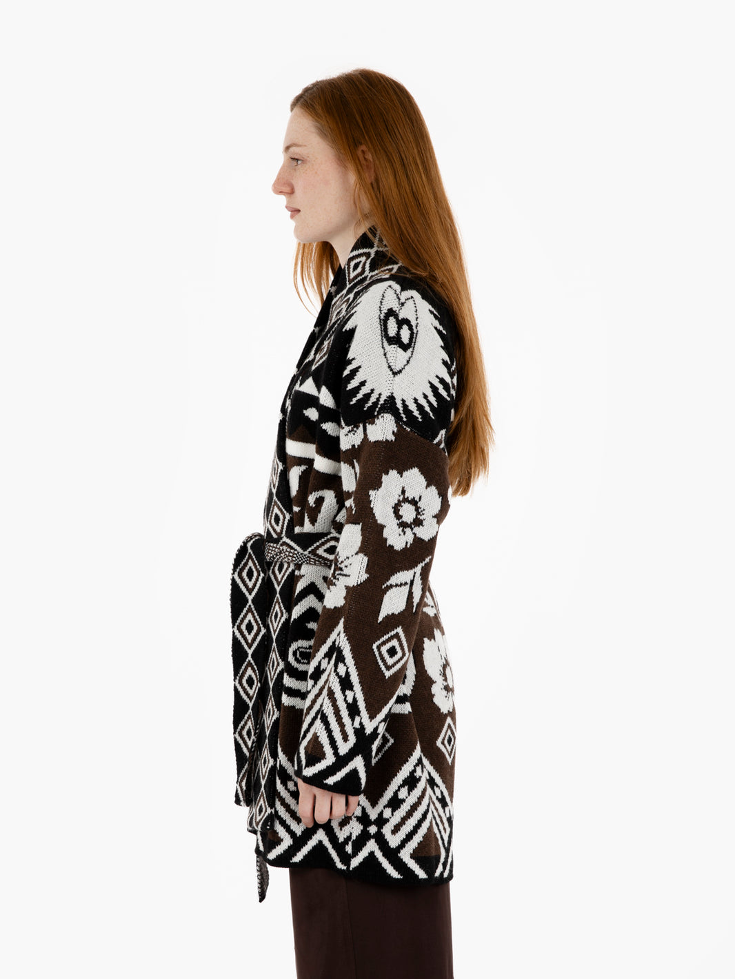Cardigan con fusciacca moro