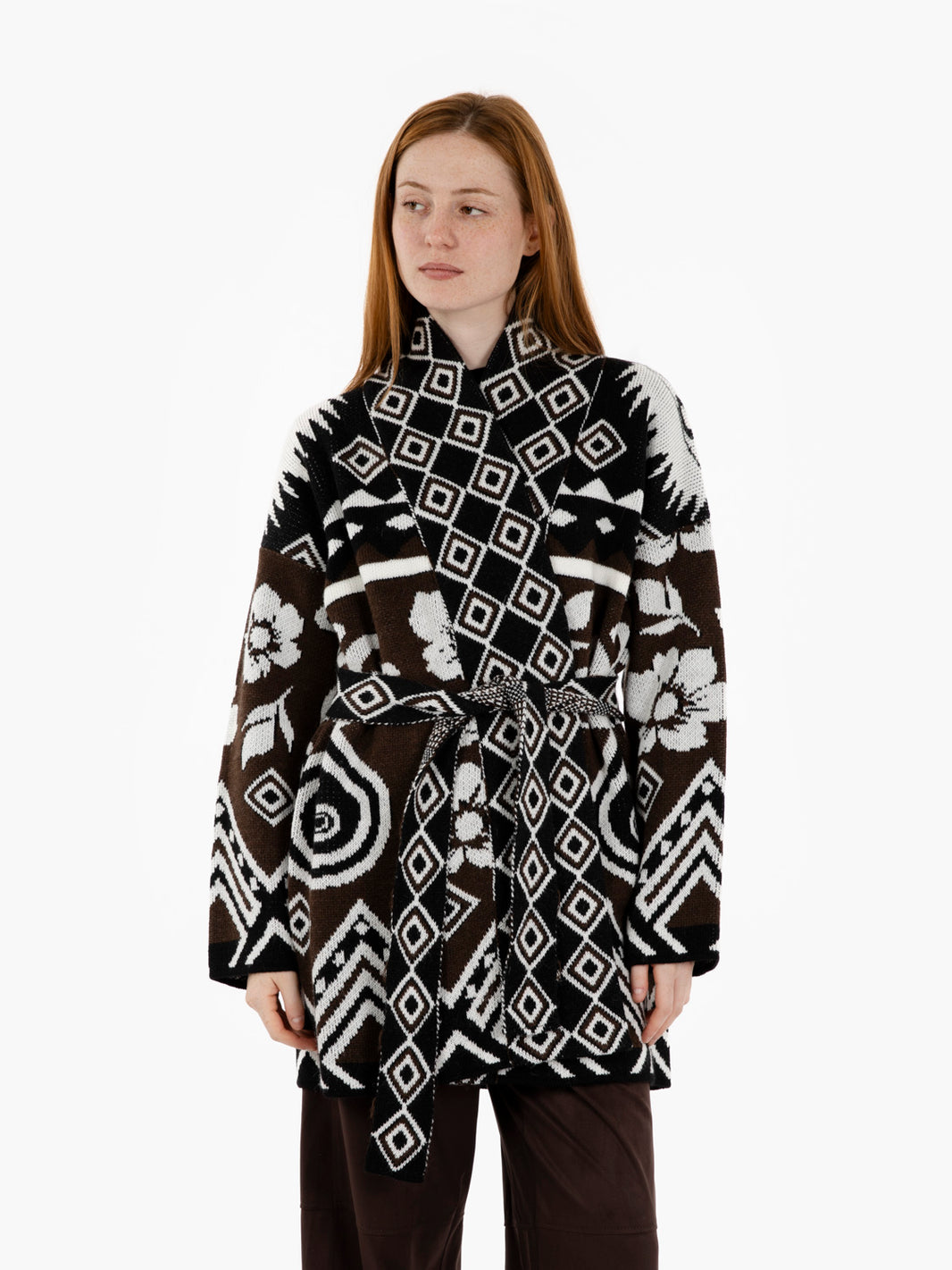 Cardigan con fusciacca moro