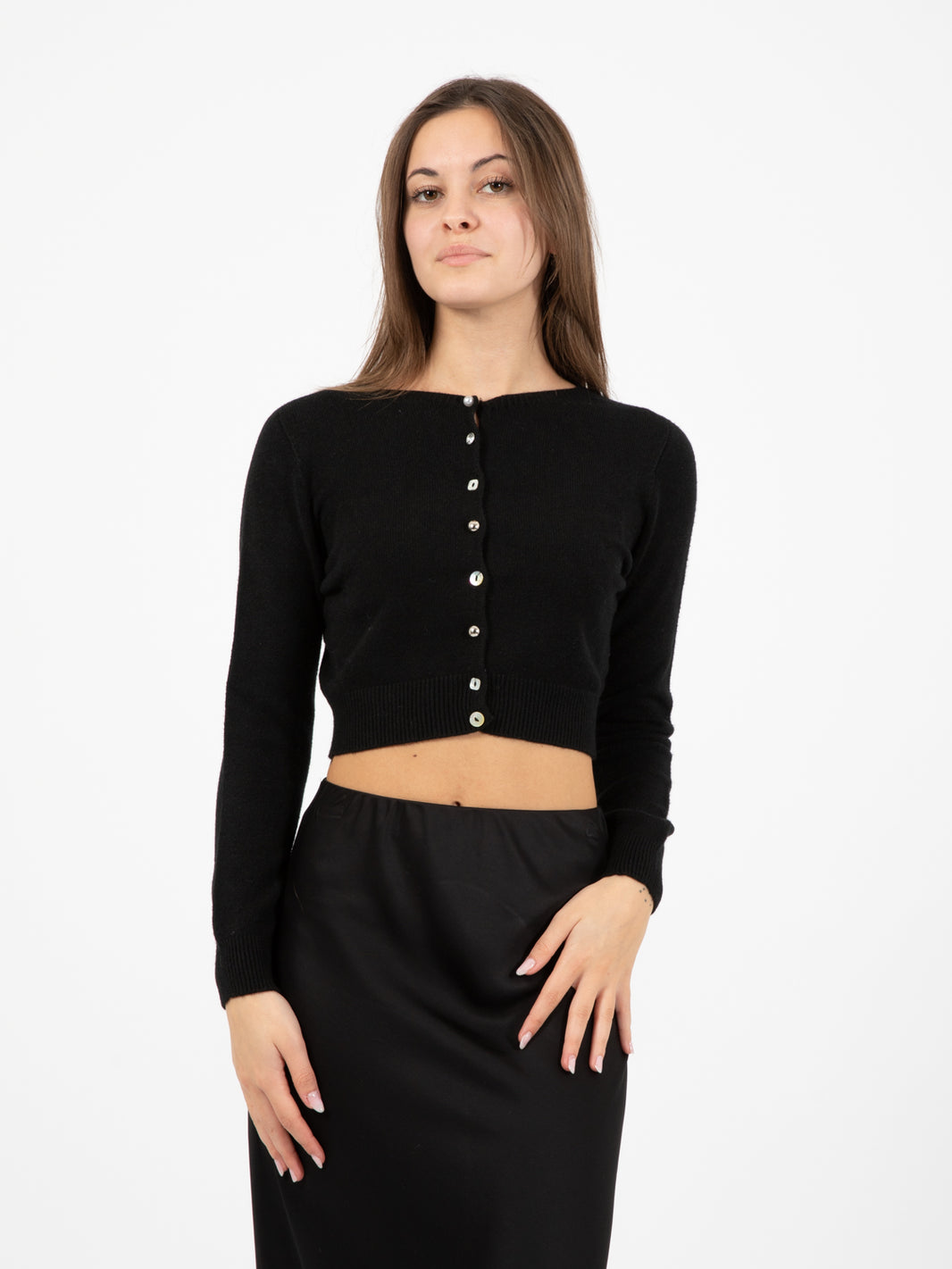 Cardigan crop nero