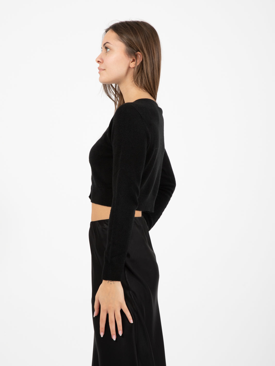 Cardigan crop nero