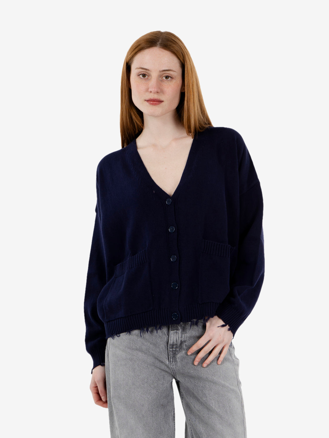 Blue Cotton Cardigan