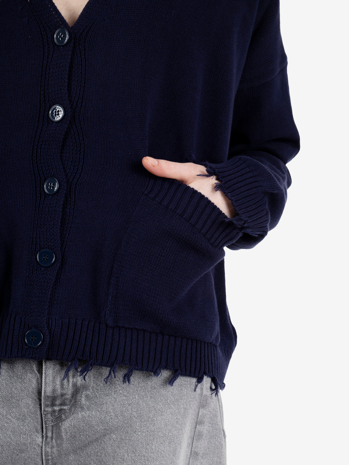 Blue Cotton Cardigan
