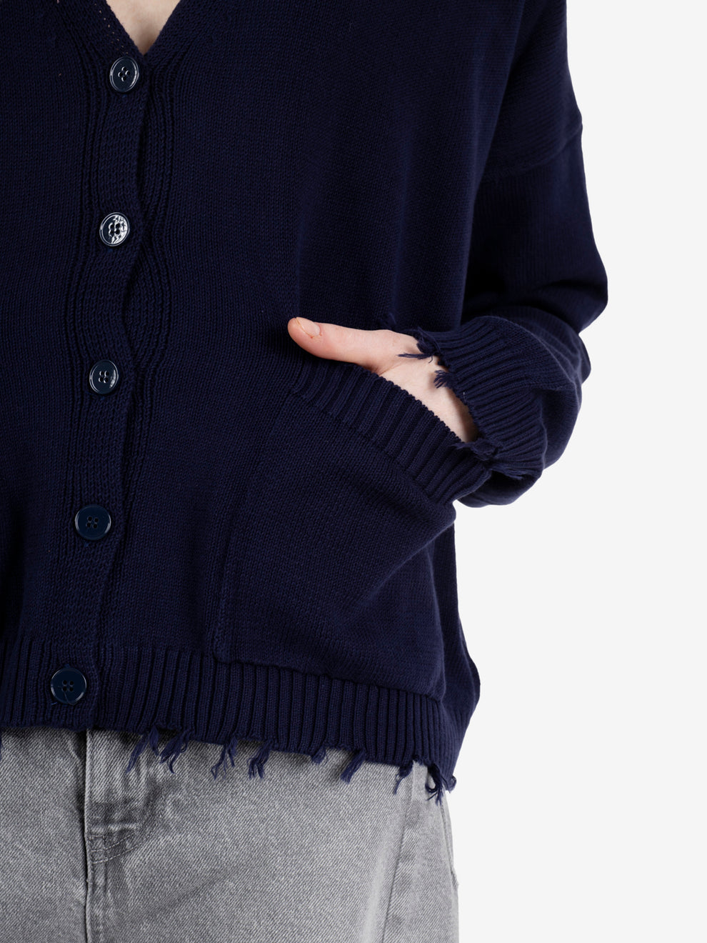 Blue Cotton Cardigan
