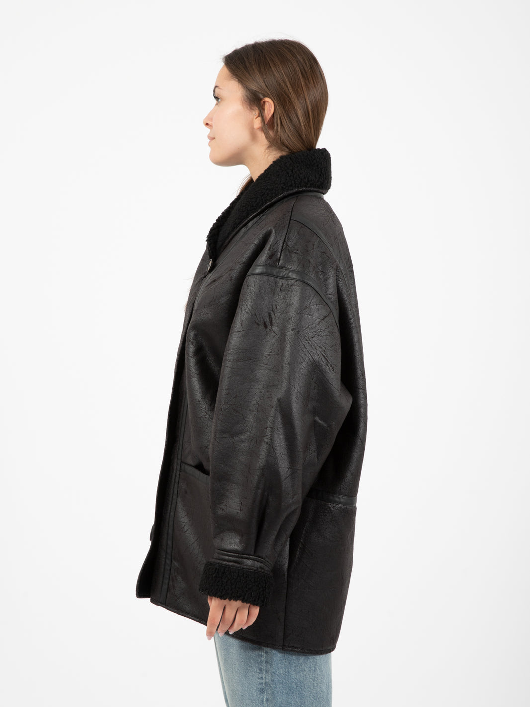 Ecomontone modello bomber nero