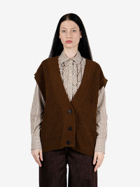 Tan knit vest