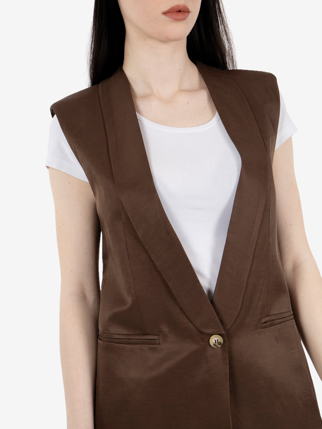 Gilet elegante moro