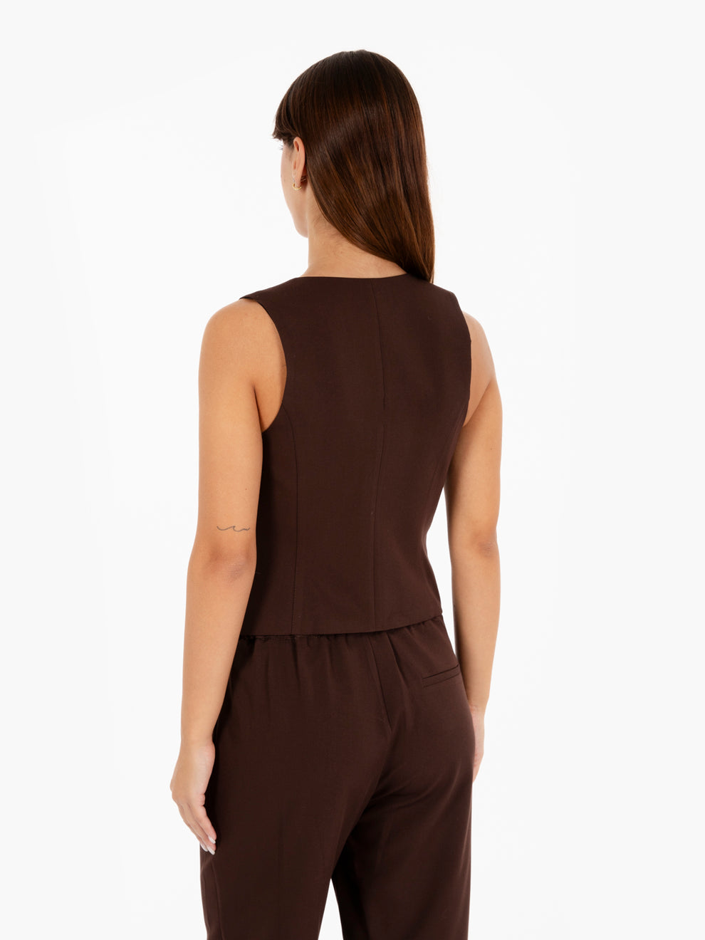 Gilet monopetto moro