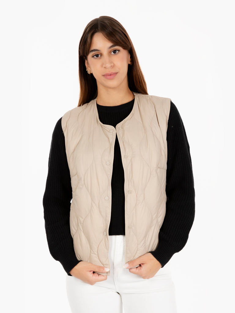 VICOLO - Gilet ultra light beige